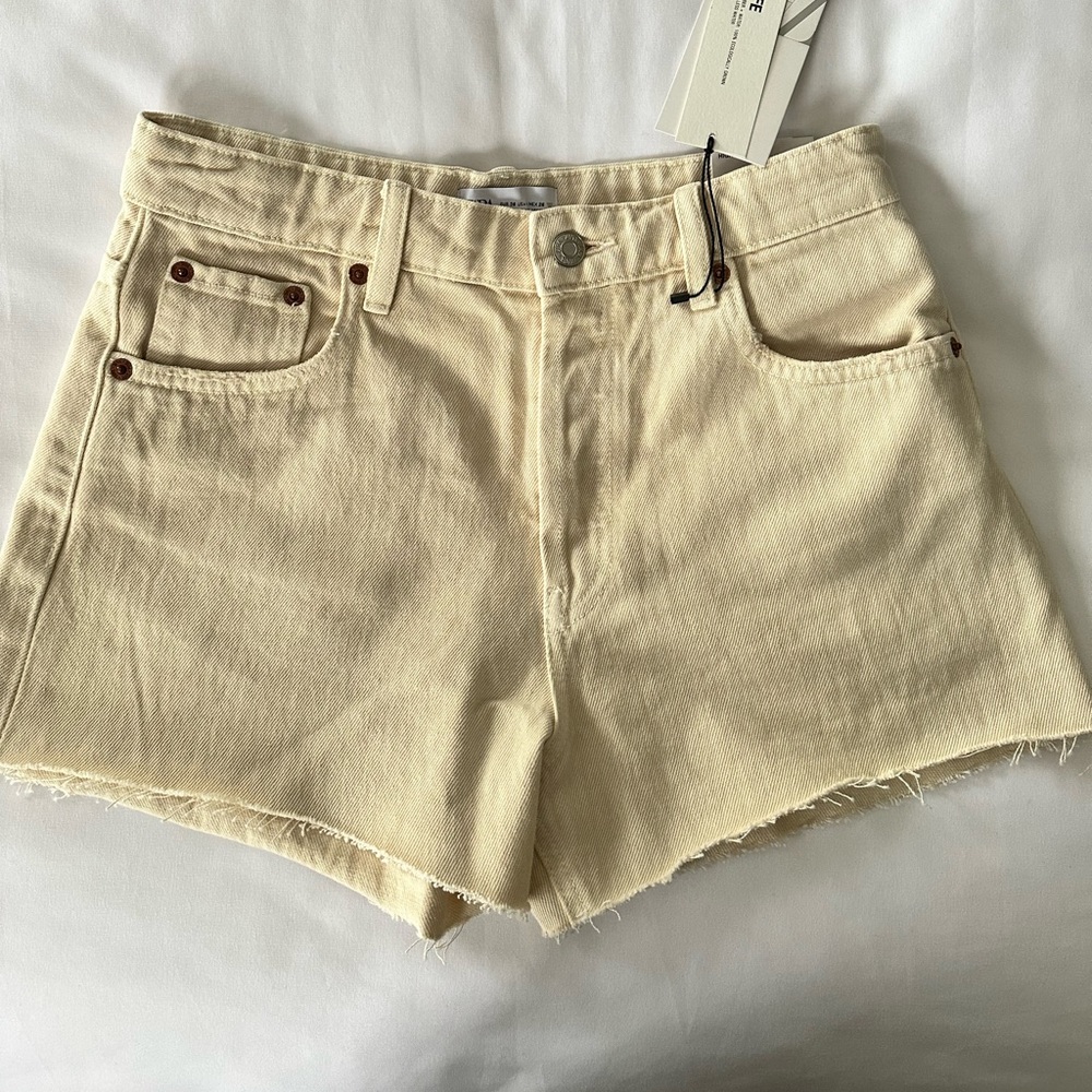 Tan Zara Denim Shorts